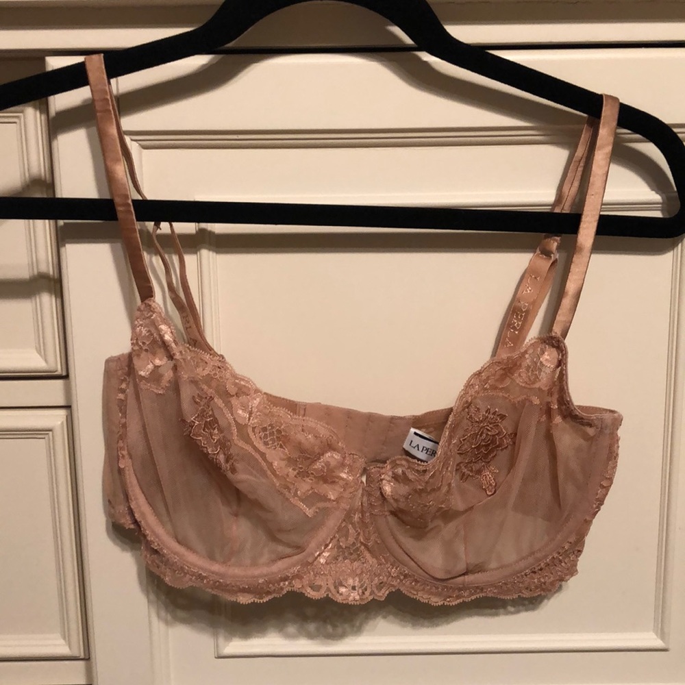 La Perla Color Rojo Bra Nude size 36D